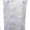 10 Pieces Classic White Floral Damask Jacquard Chair Sashes 7.5 x 108 Inches